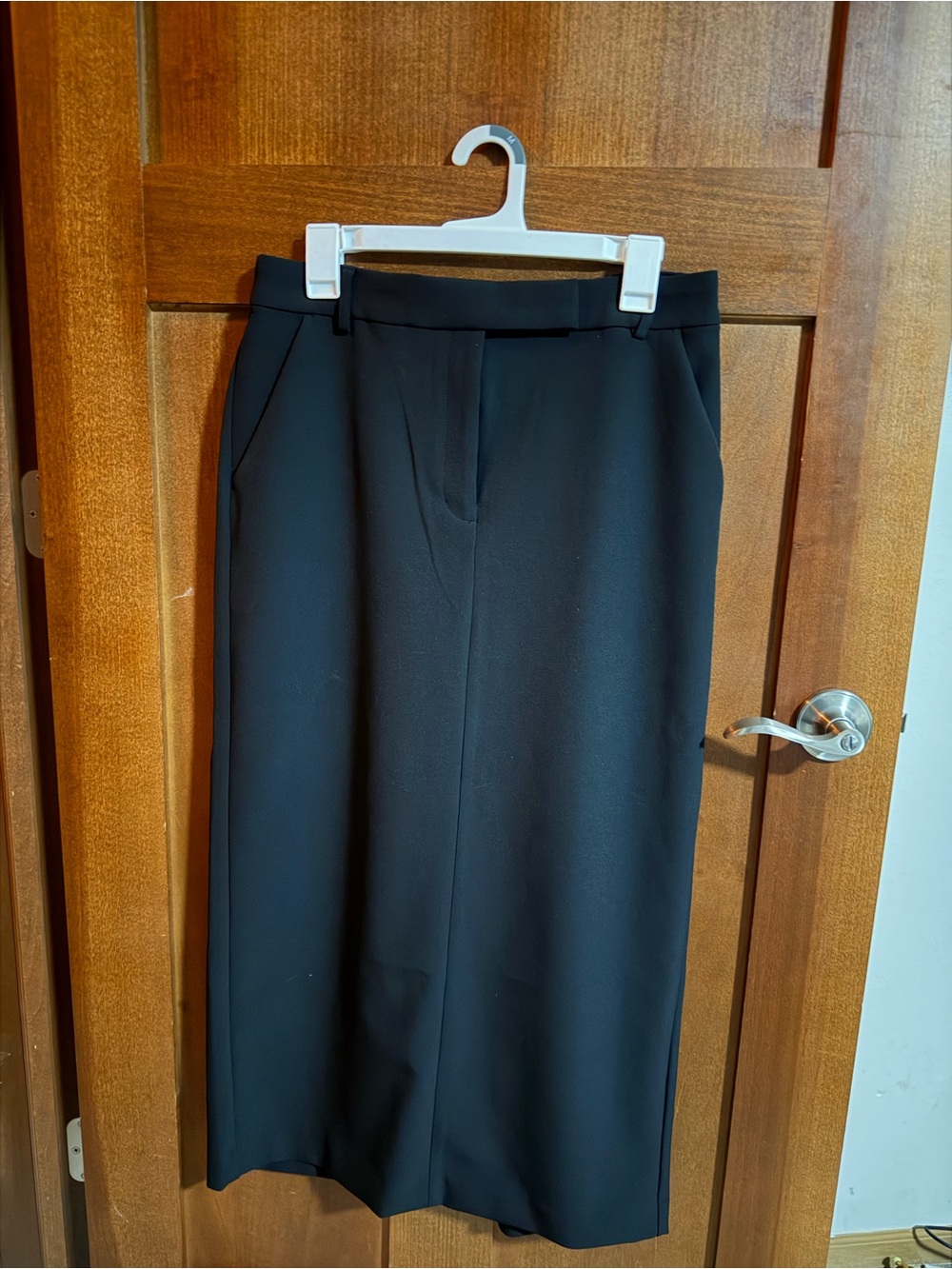 Express Black Pencil Midi Skirt